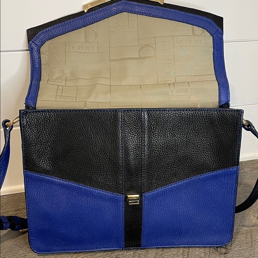 Botkier Valentina Crossbody Handbag/Blue & Black, Leather - Picture 3 of 14
